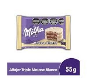 Alfajor Milka triple Mousse Blanco