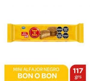 Mini alfajores Bon o Bon negros x6u