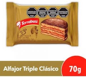 Alfajor triple Terrabusi dulce de leche