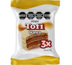 Alfajor Tofi blanco triple