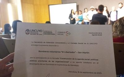 Los Bomberos Voluntarios de San Martín llevaron a ¡Todos en Alerta! a la Legislatura de Mendoza