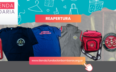 Tienda Solidaria: volvió la línea oficial inspirada en bomberos voluntarios