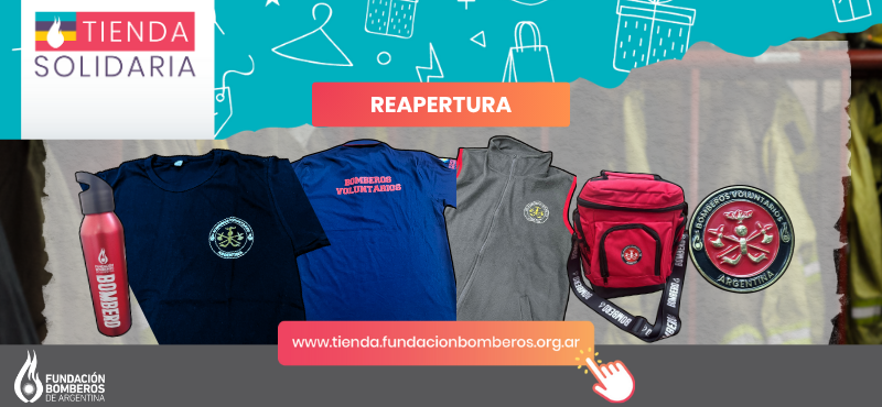 Tienda Solidaria: volvió la línea oficial inspirada en bomberos voluntarios